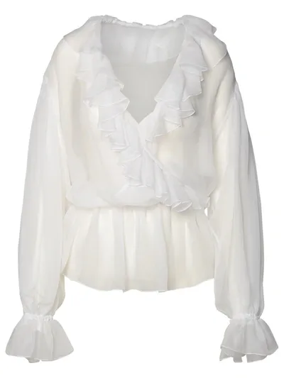 Dolce & Gabbana White Silk Shirt