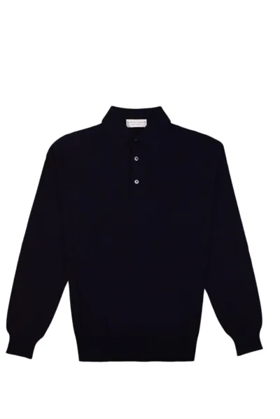 Filippo De Laurentiis Long-sleeved Knitted Jumper In Blu