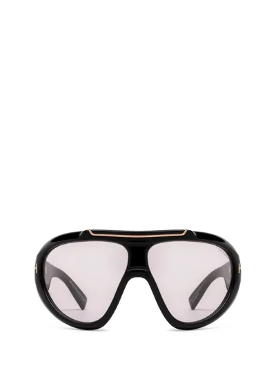 Tom Ford Eyewear Shield Frame Sunglasses In Black