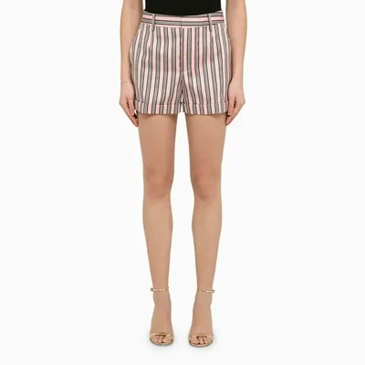 Dsquared2 Preppy Boston Striped Cotton Blend Short In Pink