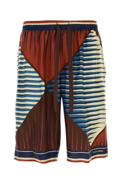 Dolce & Gabbana Bermuda Jogging In Multicolor