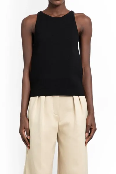 Max Mara Tank Tops In Black