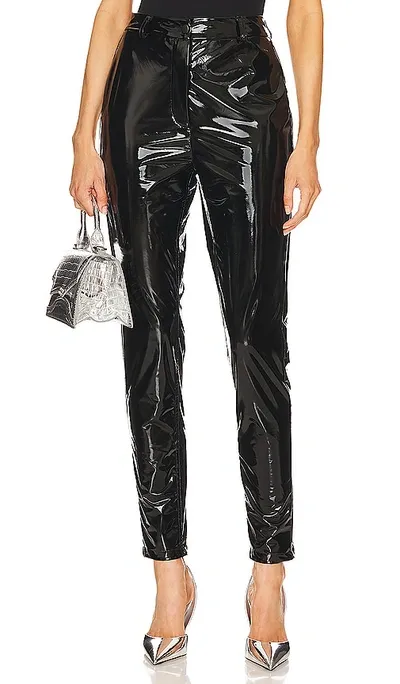 Leslie Amon Vinyl Pants In Black