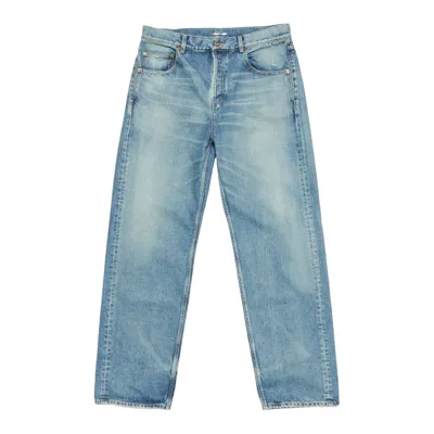 Saint Laurent Long Baggy Jeans In Blue