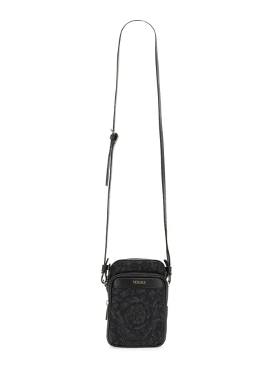 Versace Shoulder Bag "athena Baroque" In Black