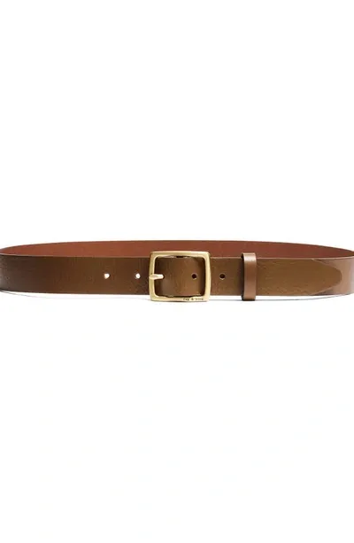 Rag & Bone Boyfriend Belt In Chestnut