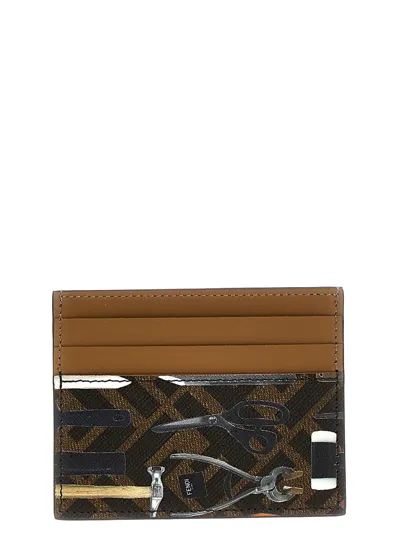 Fendi Attrezzi Card Holder In Multicolor