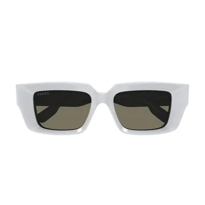 Gucci Eyewear Rectangle Frame Sunglasses In Gray