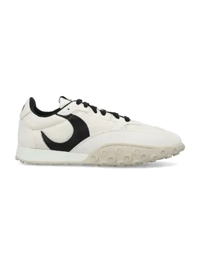 Marine Serre Ms Rise 22 Sneakers In White Leather In Metallic