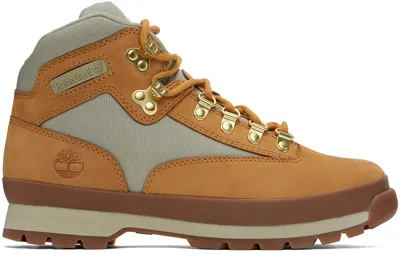 Timberland Beige & Khaki Euro Hiker Boots In 754 Wheat Nubuck