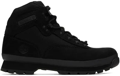 Timberland Black Euro Hiker Boots In Black/black