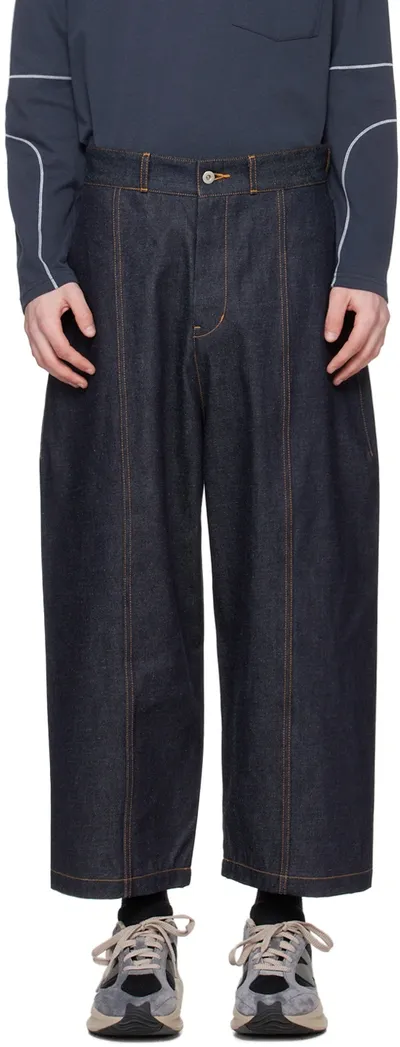 Sage Nation Navy Welt Jeans In Blue