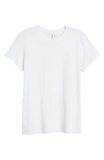 Nordstrom Pima Cotton Slub Crewneck T-shirt In White