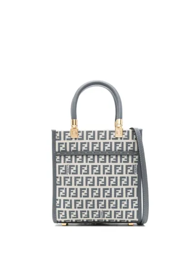 Fendi Mini Sunshine Shopper Bag In Blue