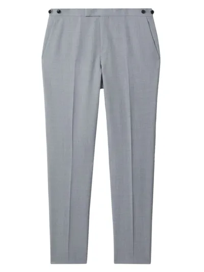 Reiss Soft Blue Dandy Slim Fit Wool Adjuster Trousers