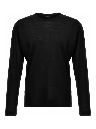 Zanone Fine Wool Gauge 18 Sweater In Black