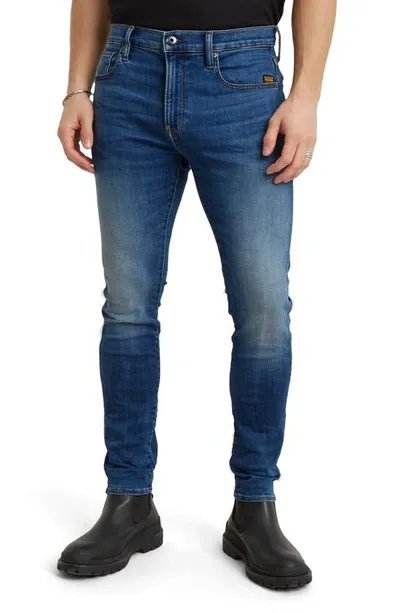 G-star Revend Skinny Jeans In Medium Indigo Aged