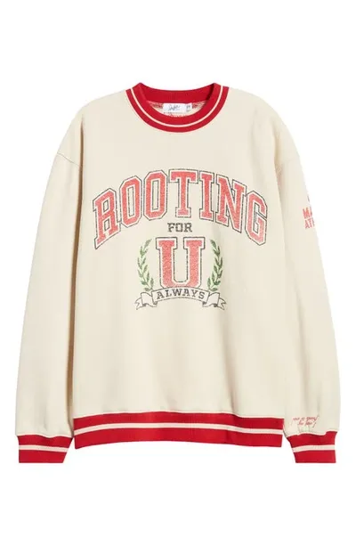 The Mayfair Group Rooting For U Graphic Sweatshirt In 棕黄色