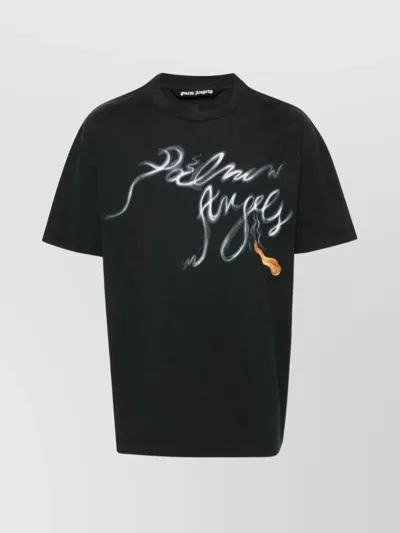 Palm Angels T-shirts In Black,white