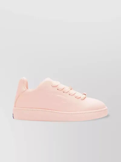 Burberry Leather Box Sneakers In Multicolor