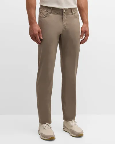 Marco Pescarolo Men's Micropique 5-pocket Pants In Taupe