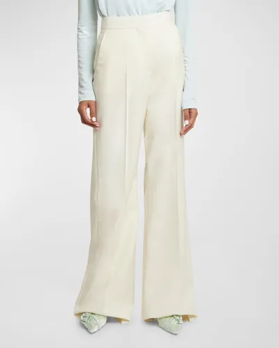 Givenchy Lined Relaxed Wide-leg Pants In Ecru