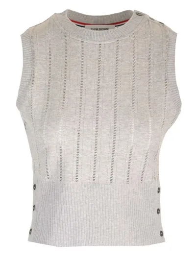 Thom Browne Sleeveless Top In Grey