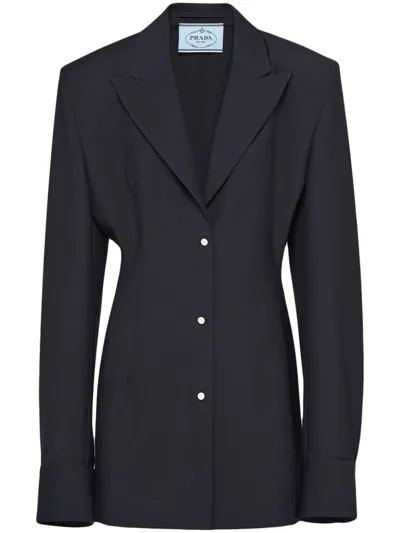 Prada Blazer In Bleu