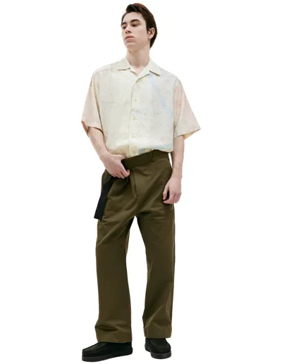 Oamc Khaki Cotton Trousers