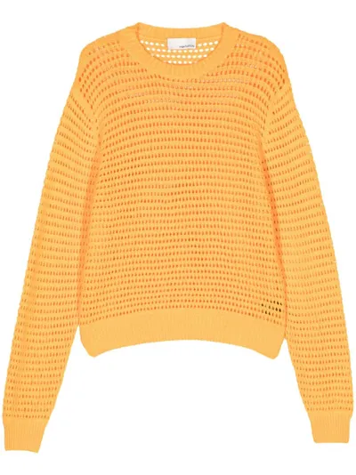 Sage Nation Summer Hatchi Open-knit Jumper In Orange