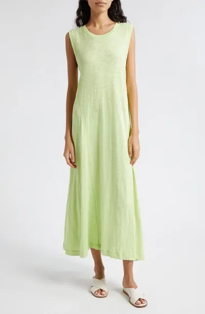 Atm Anthony Thomas Melillo Sleeveless Slub Jersey Dress In Matcha