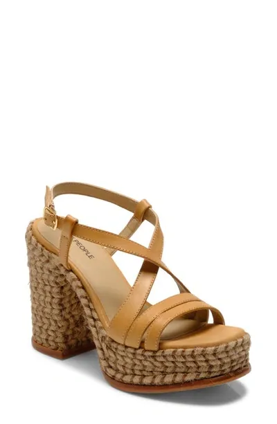 Free People Fahn Platform Sandal In Natural