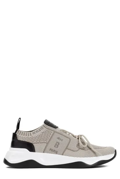 Berluti Logo Embroidered Meshed Sneakers In Nude & Neutrals