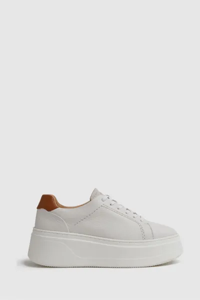 Reiss White Chunky Leather Trainers