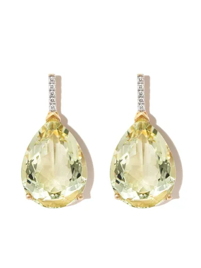 Mateo 14kt Yellow Gold Amethyst Drop Earrings