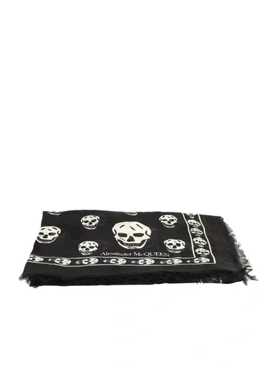 Alexander Mcqueen Scarves In Black