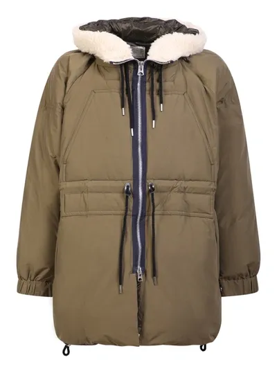 Sacai Padded Parka In Brown