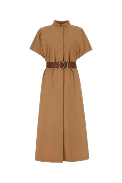 Jil Sander Dress In Brown