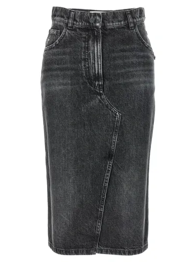 Nude Denim Skirt Skirts In Black