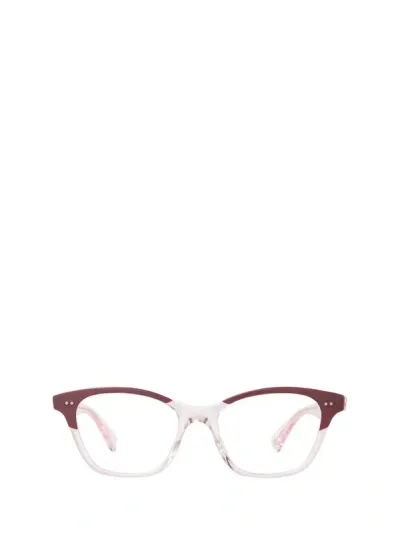 Garrett Leight Eyeglasses In Burgundy Laminate