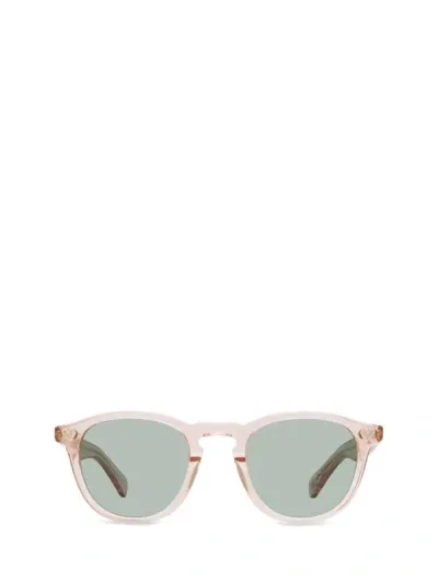 Garrett Leight Sunglasses In Pink Crystal/veridian