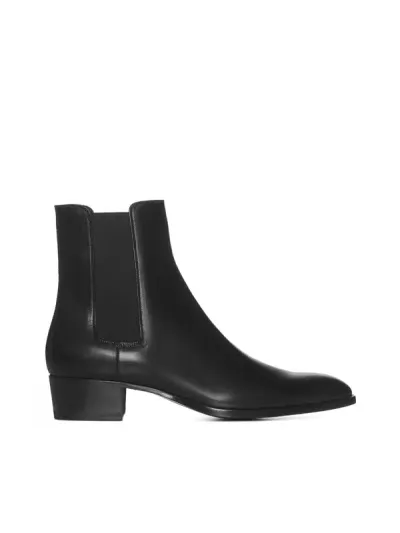 Saint Laurent Wyatt Chelsea Boots In Brown