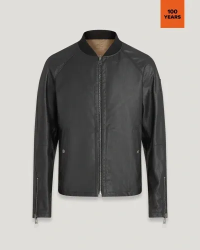 Belstaff Centenary Reversible Jacket In Black / British Khaki