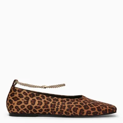 Maria Luca Augusta Leopard-print Ballerina Shoes In Multicolor