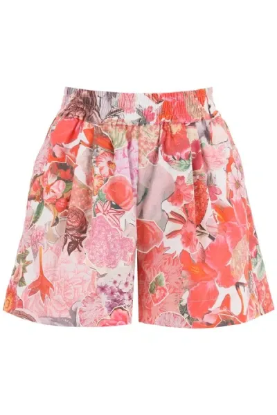 Marni Pantaloncini Pink Clematis In Multicolor