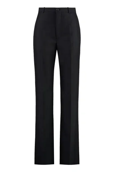 Balenciaga Wool Trousers In Black