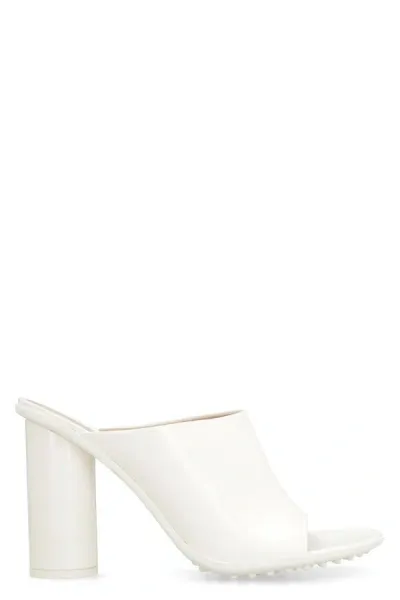 Bottega Veneta Atomic Heeled Mules In White