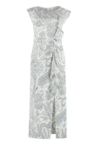 Etro Stretch Viscose Dress In White