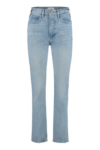 Frame 5-pocket Straight-leg Jeans In Denim