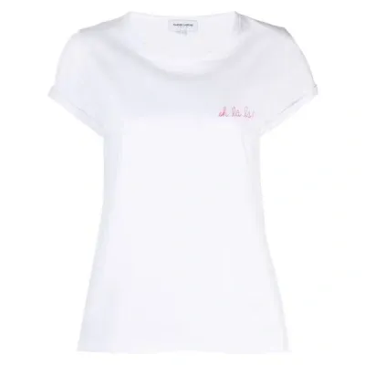 Maison Labiche Oh La La Slogan Cotton T-shirt In White